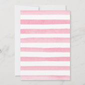 Hochzeitliche Hochzeit von Aquarellfarben, Rosa un Einladung (Rückseite)