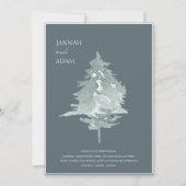 Hochzeitliche Hochzeit von Aquarellwäldern Einladung (Vorderseite)