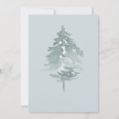 Hochzeitliche Hochzeit von Aquarellwäldern Einladung (Rückseite)