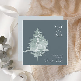 Hochzeitliche Hochzeit von Aquarellwäldern Save The Date