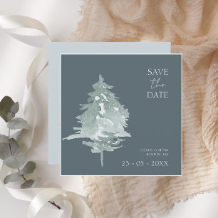 Hochzeitliche Hochzeit von Aquarellwäldern Save The Date