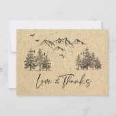 Hochzeitliche Hochzeit von Kraft-Papier Dankeskarte (Vorderseite)