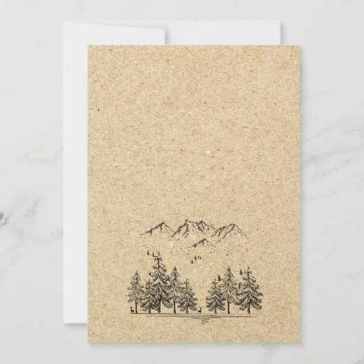 Hochzeitliche Hochzeit von Kraft-Papier Einladung (Rückseite)