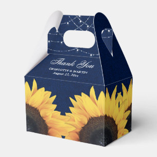Hochzeitliche Hochzeit von Navy Blue Sunflower Rus Geschenkschachtel