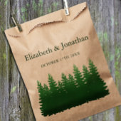 Hochzeitliche Hochzeit von Watercolor-Pinien Geschenktütchen