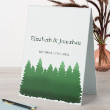 Hochzeitliche Hochzeit von Watercolor-Pinien