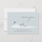 Hochzeitliche Hochzeit von Watercolor Woodland Gre Dankeskarte (Vorderseite)