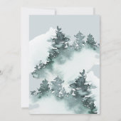 Hochzeitliche Hochzeit von Watercolor Woodland Gre Einladung (Rückseite)