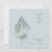 Hochzeitliche Hochzeit von Watercolor Woodland Gre Save The Date (Vorderseite)