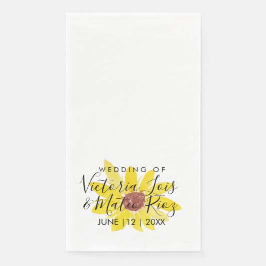 Hochzeitliche Hochzeit von Wildblumen Serviette (Vorderseite)