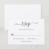 Hochzeitliche Hochzeitarbeit RSVP Karte (Vorne/Hinten)