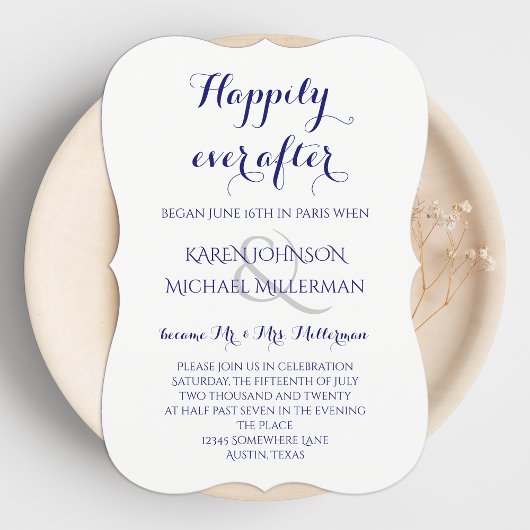 Hochzeitliche Hochzeitsempfehlung glücklich Mitter Einladung