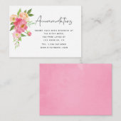 Hochzeitliche Hochzeitsreise Begleitkarte (Vorne/Hinten)