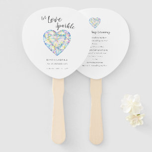 Hochzeitliche lassend Liebe funkeln Diamantfarbe Fächer