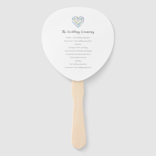 Hochzeitliche lassend Liebe funkeln Diamantfarbe Fächer (Rückseite)