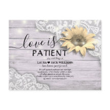 Hochzeitliche Liebe ist geduldige Sonnenblumen