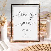 Hochzeitliche Liebe ist Süßes Süßes Buffet Dessert Poster