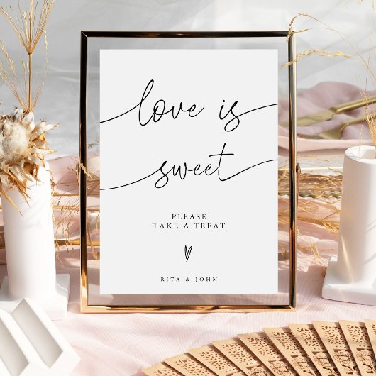 Hochzeitliche Liebe ist Süßes Süßes Buffet Dessert Poster