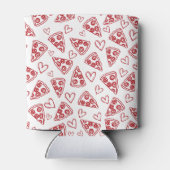 Hochzeitliche Liebe und Pizza Hand Drawn Red Fun T Dosenkühler (Rückseite)