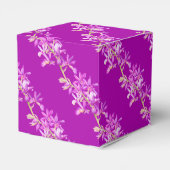 Hochzeitliche lila Orchideen-Blume Geschenkschachtel (Rückseite)
