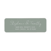 Hochzeitliche Minimalistische Rücksendeadresse (Vorne)