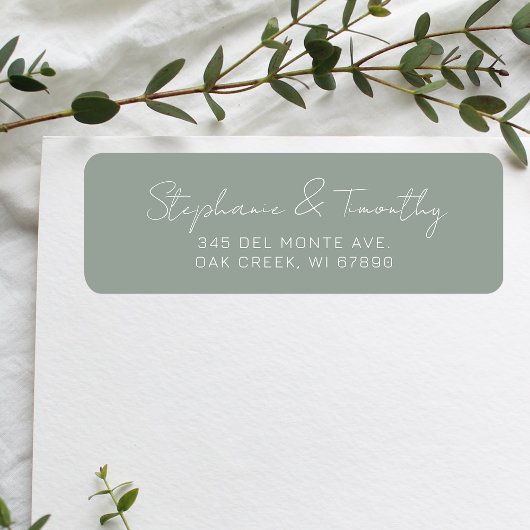Hochzeitliche Minimalistische Rücksendeadresse