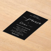 Hochzeitliche moderne Kalligrafie - Akryllische Ei Acryleinladungen (Ablage )