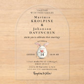 Hochzeitliche moderne Kalligrafie - Akryllische Ei Acryleinladungen (Vorderseite)