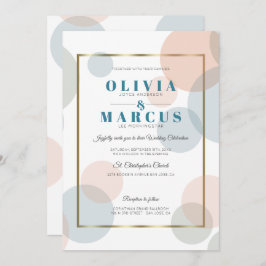 Hochzeitliche moderne Pastel Confetti Dots Einladung