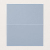 Hochzeitliche Platzkarten Dusty Blue Soft Watercol (Innenseite Aufgefaltet)