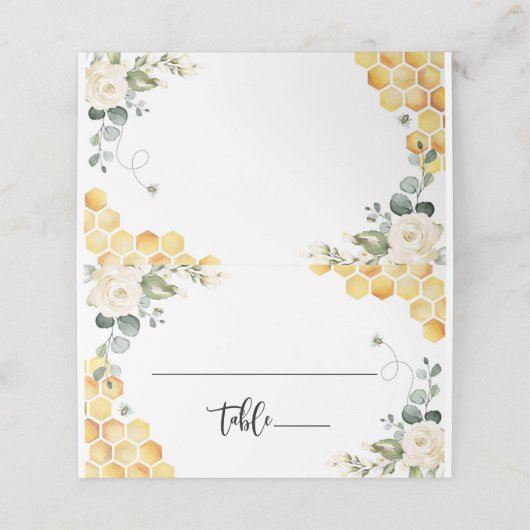 Hochzeitliche Platzkarten für Wasserfarben (Außenseite Aufgefaltet)