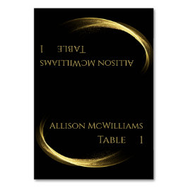 Hochzeitliche Platzkarten - Goldene Eleganz - Tischnummer