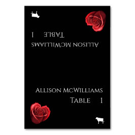 Hochzeitliche Platzkarten-Meat-Icon-Heart Rote Ros Tischnummer