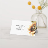 Hochzeitliche Platzkarten Rustikale Sonnenblumen (Vorderseite)