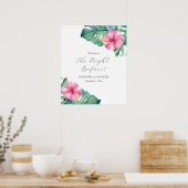 Hochzeitliche Probe Abendessen Anzeichen Hibiskus Poster (Küche)