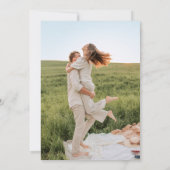 Hochzeitliche Probe Abendessen Foto Monogram Sage Einladung (Rückseite)