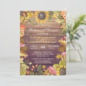 Hochzeitliche Probe Abendessen Herbst Blätter Pump Einladung (Stehend Vorderseite)