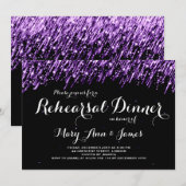 Hochzeitliche Probe Abendessen Sinkende Sterne Lil Einladung (Vorne/Hinten)