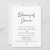 Hochzeitliche Probe Abendessen und Party Feier Inv Einladung (Vorderseite)