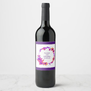 Hochzeitliche Probe Wine tasting in der Fattoria M Weinetikett