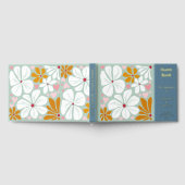 Hochzeitliche Retro-Blume in einem Boho aus den 70 Gästebuch (Voll)