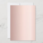 Hochzeitliche Rose Rosa Rosa Blüten botanisch-mode Einladung (Rückseite)