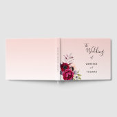 Hochzeitliche Rose Rosa Rosa Rosa Bordeaux Gästebuch (Voll)