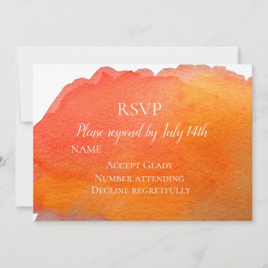 Hochzeitliche RSVP-UAWG Einladung (Vorderseite)