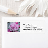 Hochzeitliche Rücksendeadresse Lables Pink Peonies (Insitu)