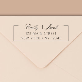 Hochzeitliche Rücksendeadresse Minimalistisch Mode Permastempel