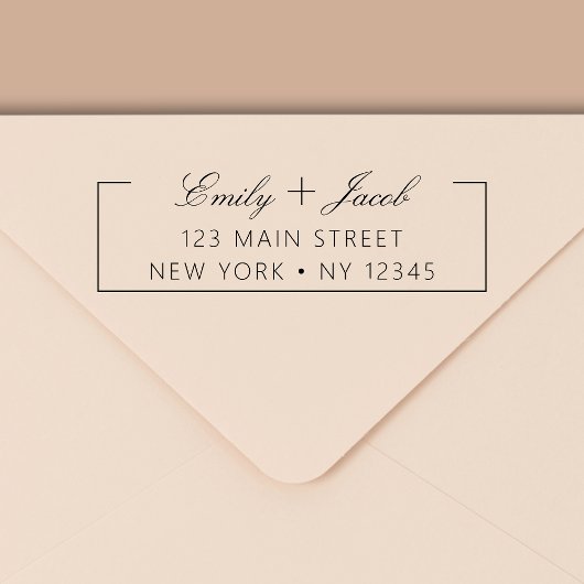 Hochzeitliche Rücksendeadresse Minimalistisch Mode Permastempel
