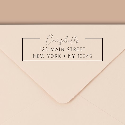 Hochzeitliche Rücksendeadresse Minimalistisch Mode Permastempel