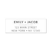 Hochzeitliche Rücksendeadresse Minimalistisch Mode Permastempel (Design)
