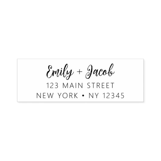 Hochzeitliche Rücksendeadresse Minimalistisch Mode Permastempel (Design)